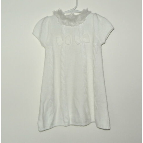 Gymboree Faux Fur Collar Sweater Dress Bow 2T - Picture 2 of 6